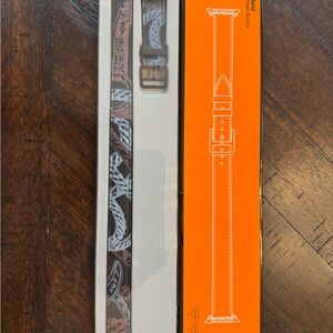 Orange and Brown Patterned Belt for Apple Watch